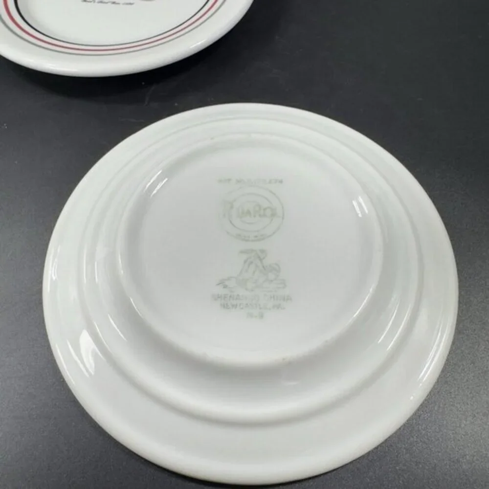 Shenango China RIMROL Restaurant Ware USA Antique Cars All Different Plates Set4